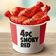 4 pcs Smoky Red Chicken